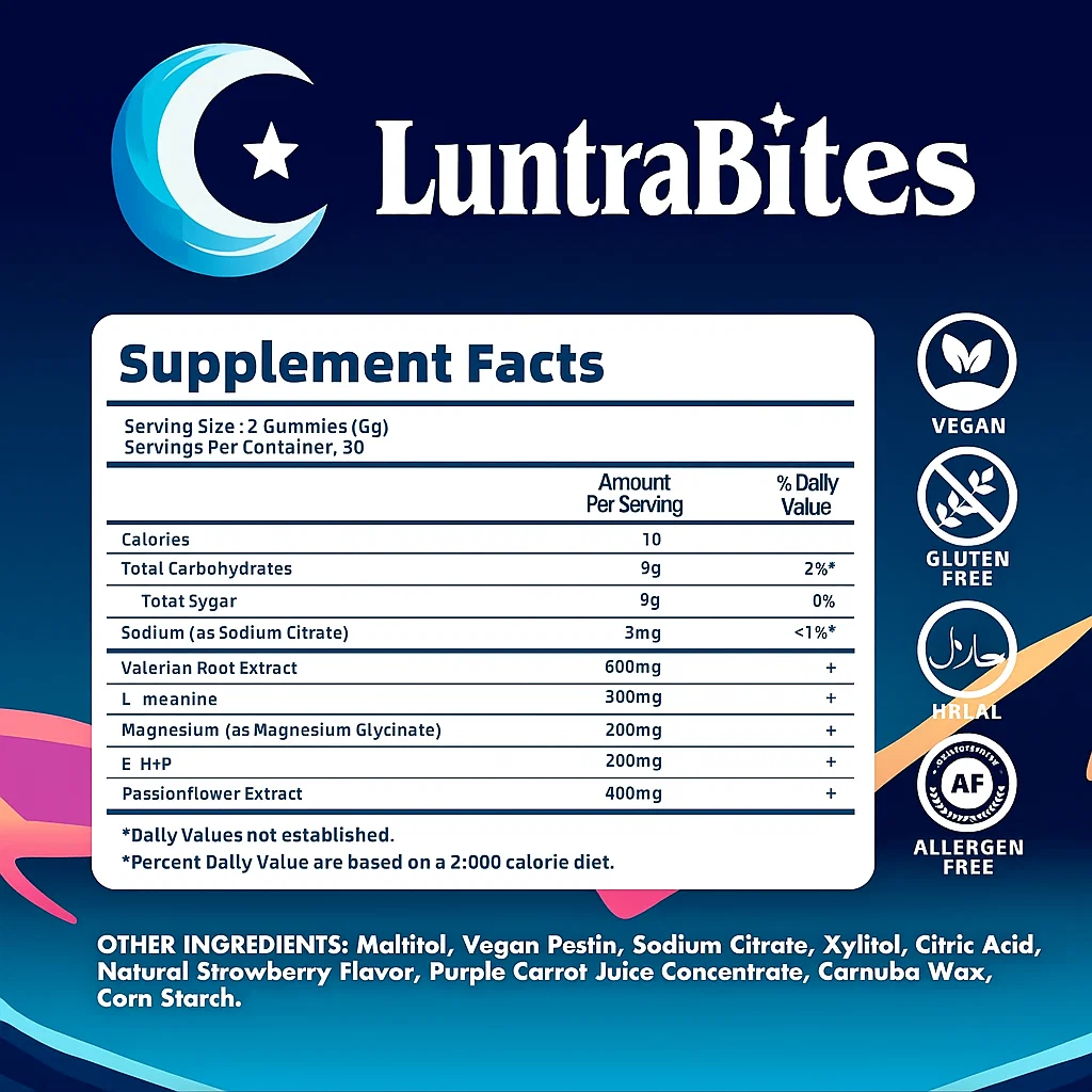💤 LuntraBites™ – Deep Calm Sleep Gummies